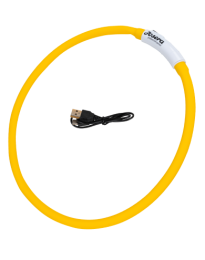 Світлодіодний жовтий нашийник Josera для собак з USB-кабелем